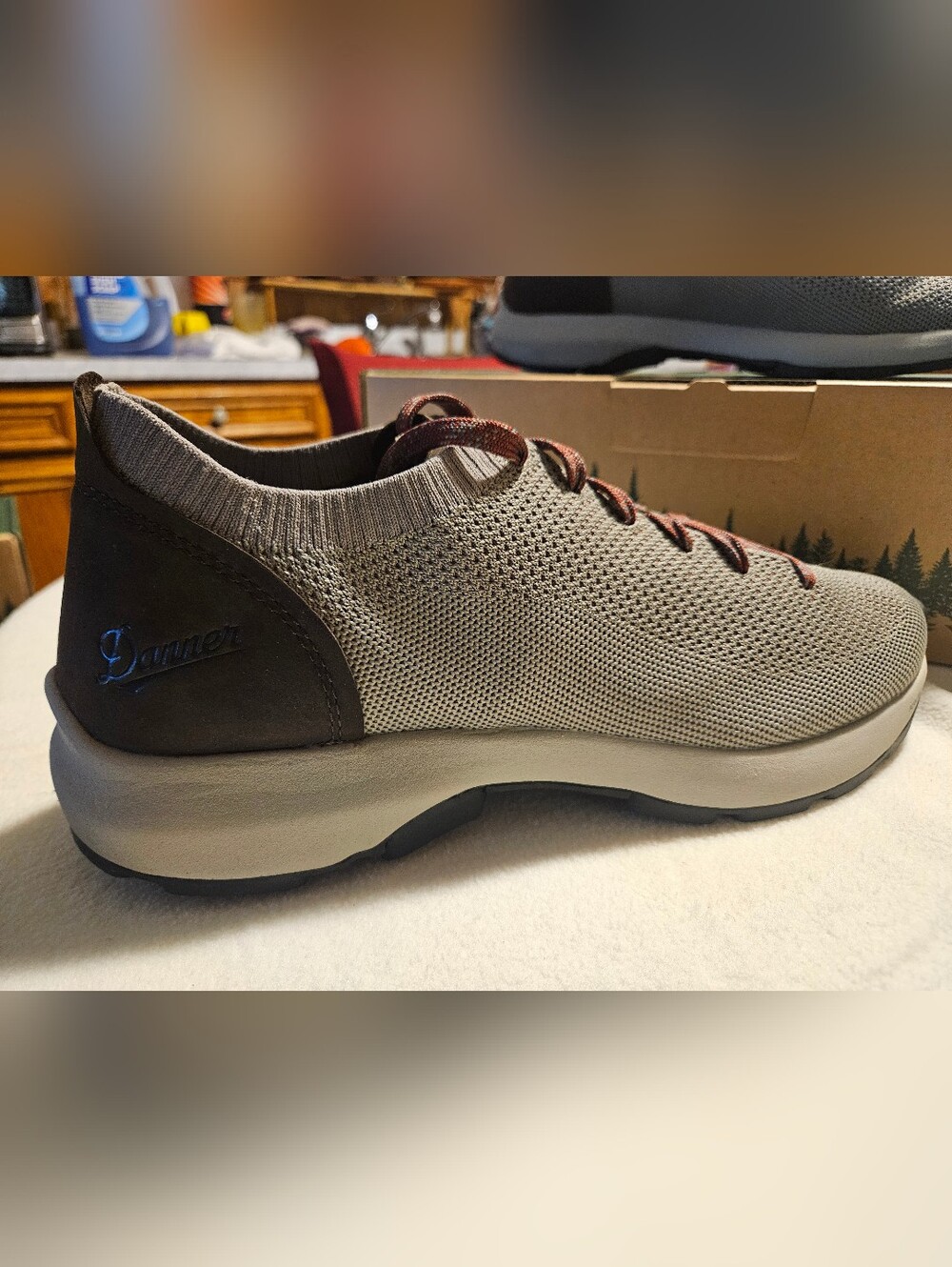 Danner Men’s Black Pyolite Midsole Caprine Low Sneaker with Maroon Laces - Picture 3 of 6